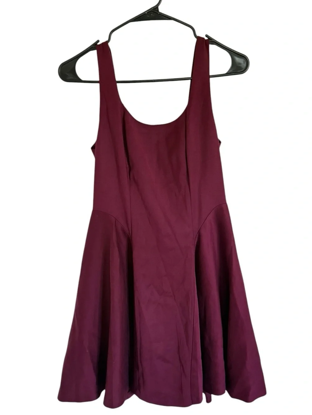 Alice + Olivia Burgundy Skater Mini Dress